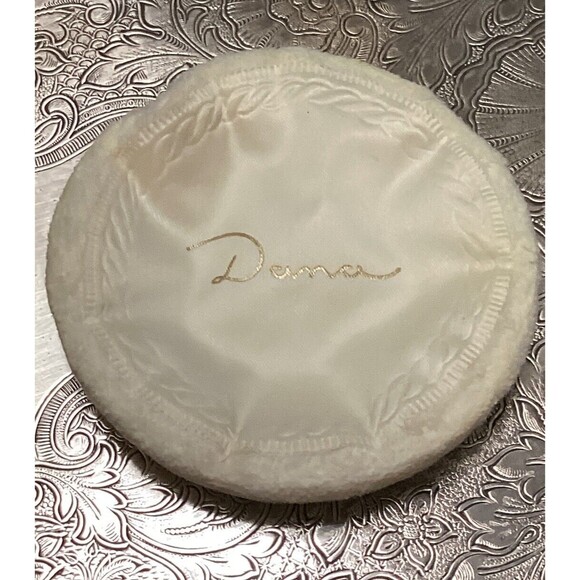 Italian Genuine Alabaster Hand Carved Hinged Powder Box With Puff Trinket Box - Picture 8 of 13